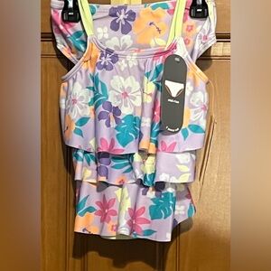 Wonder Nation Floral Kids Swim Tankini
